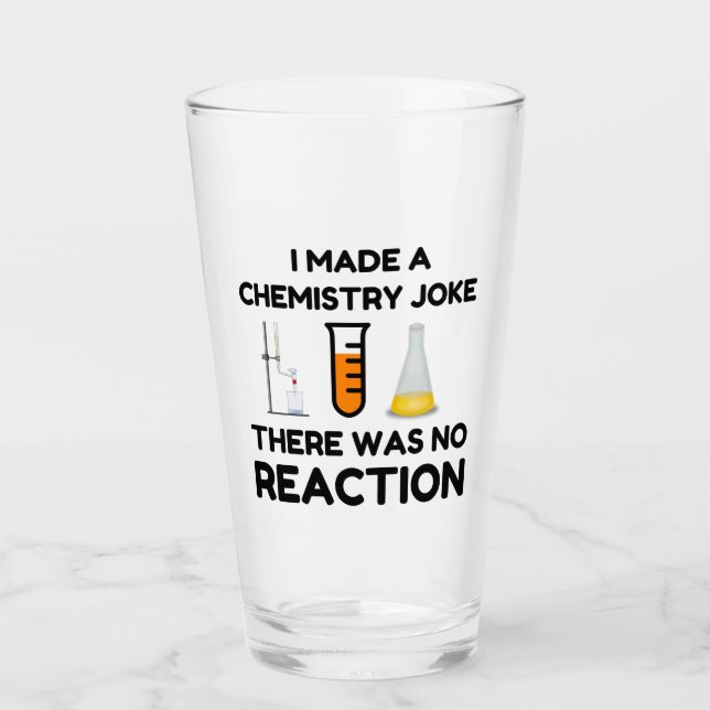 Funny Science lover Chemie Witz Glas (Vorderseite)