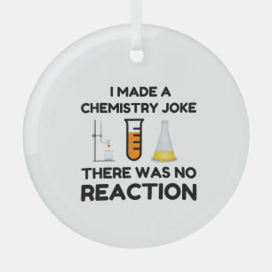 Funny Science lover Chemie Witz Ornament Aus Glas