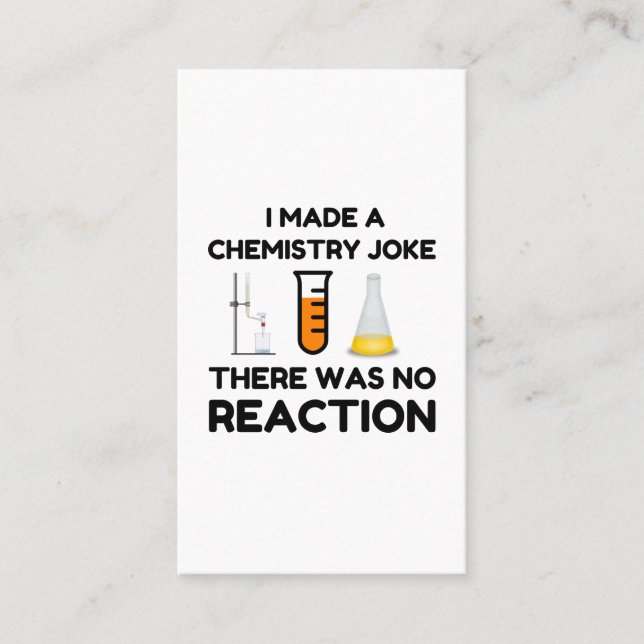 Funny Science lover Chemie Witz Visitenkarte (Vorderseite)