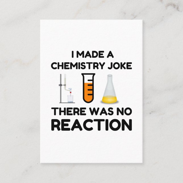 Funny Science lover Chemie Witz Visitenkarte (Vorderseite)