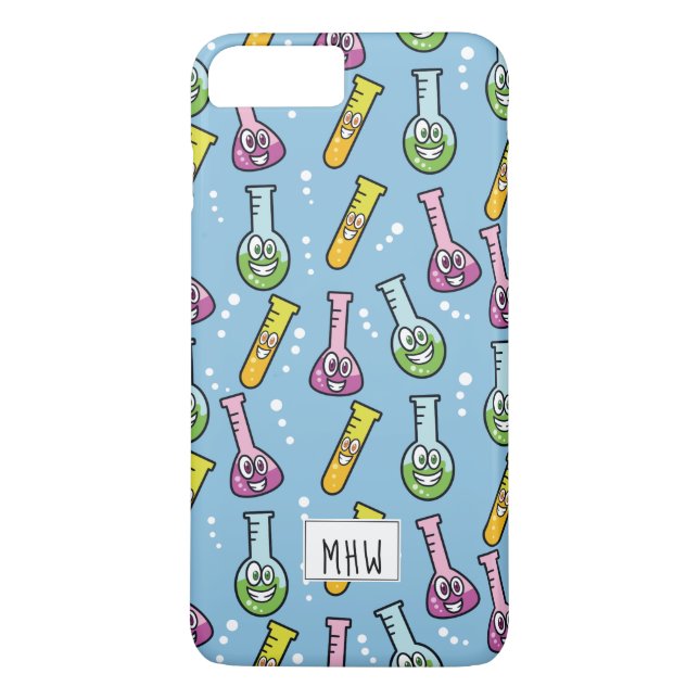 Funny Science Pattern benutzerdefinierte monogramm Case-Mate iPhone Hülle (Rückseite)