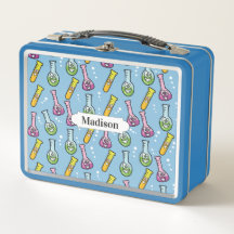 Funny Science Pattern individuelle Name Lunch Box