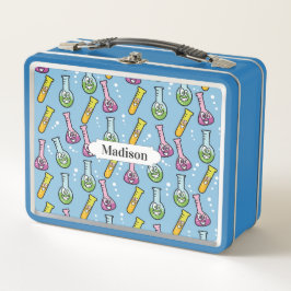 Funny Science Pattern individuelle Name Lunch Box