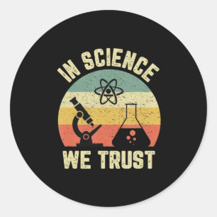 Funny Science Shirt Physik Biology Gift in Scienc Runder Aufkleber