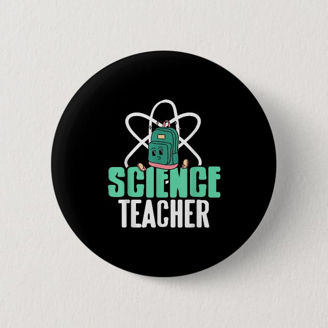 Funny Science Teacher Backpack School Humor  Button (Vorderseite)