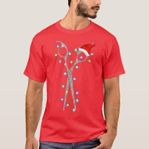 Funny Scissy Friseur Weihnachtsmann Weihnachtsfest T-Shirt