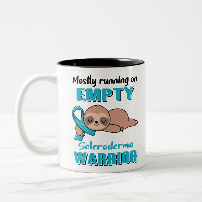 Funny Scleroderma Awareness Geschenke Zweifarbige Tasse (Links)