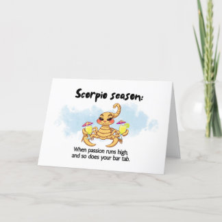 Funny Scorpio Zodiac Geburtstagskarte Dankeskarte