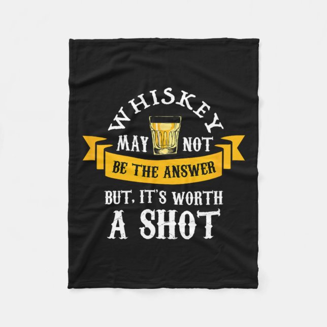 Funny Scotch Bourbon Whiskey mit einem Shot Gesche Fleecedecke (Vorderseite)