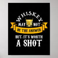 Funny Scotch Bourbon Whiskey mit einem Shot Gesche