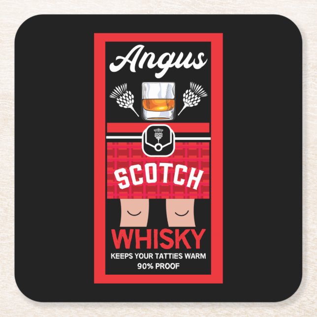 Funny Scotch Whisky Rechteckiger Pappuntersetzer (Vorderseite)