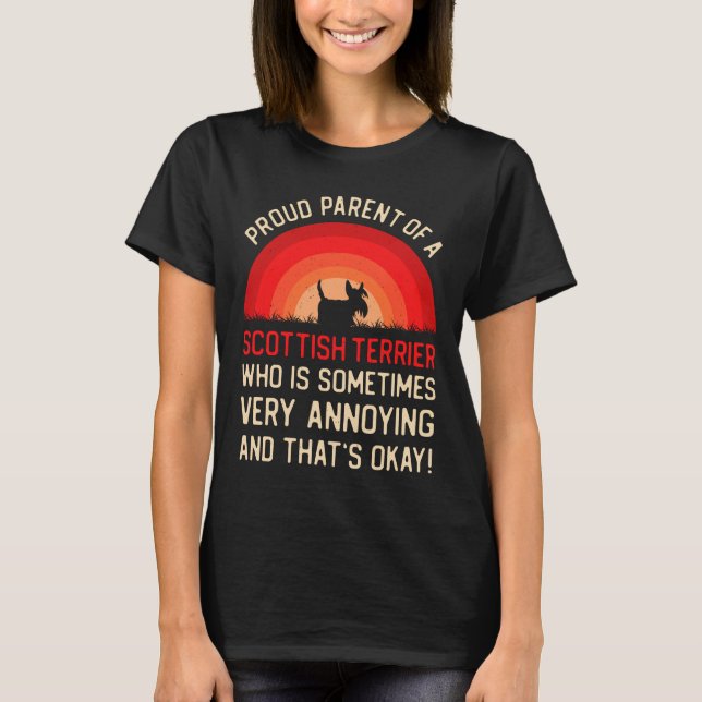 Funny Scottish Terrier T-Shirt (Vorderseite)