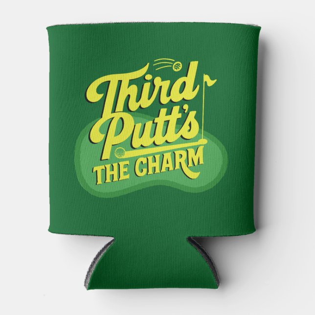 Funny Scramble Golf Dad Third Putts The Charm Dosenkühler (Vorderseite)