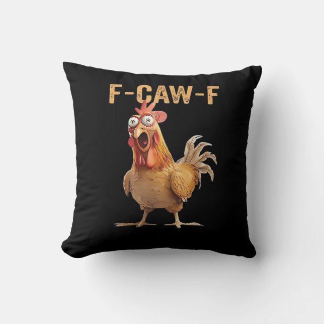 Funny Screaming Chicken F-Caw-F Joke Design Classi Kissen (Vorderseite)