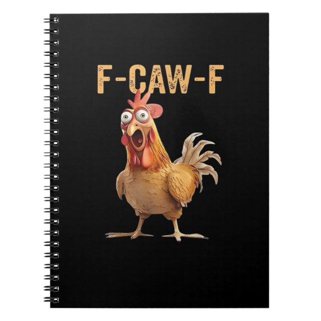 Funny Screaming Chicken F-Caw-F Joke Design Classi Notizblock (Vorderseite)