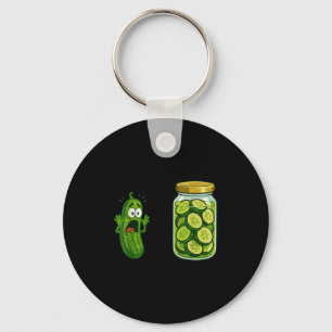 Funny Screaming Pickle Jar Cucumber Joke Meme Humo Schlüsselanhänger