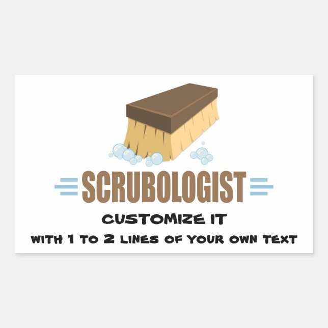 Funny Scrubologist Rechteckiger Aufkleber (Vorderseite)