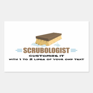Funny Scrubologist Rechteckiger Aufkleber
