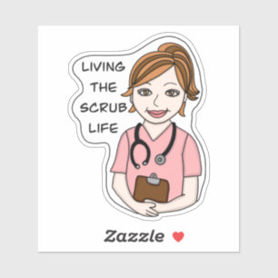 Funny Scrubs Pun   Krankenschwester, Doktor, Pfleg Aufkleber