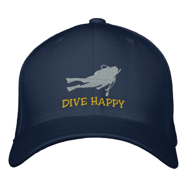 Funny SCUBA Dive bestickte Cap Kappe (Vorderseite)