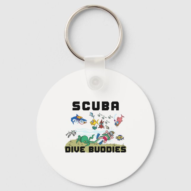 Funny Scuba Dive Buddy  Schlüsselanhänger (Vorderseite)