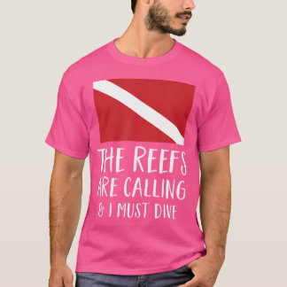 Funny Scuba Diver Flag Scuba Reef ruft T-Shirt