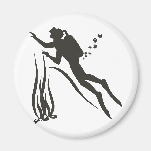 Funny SCUBA Diver Magnet (Vorne)