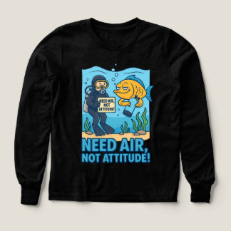 Funny Scuba Diver Shirt - Tief Gedanken, keine Luf