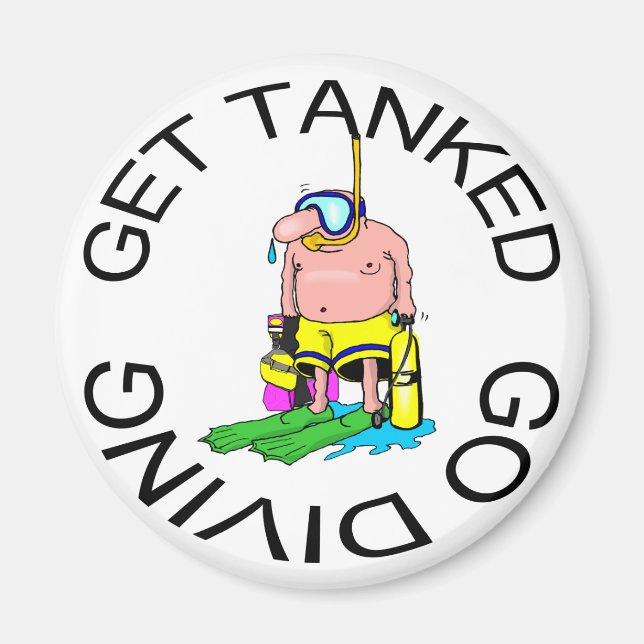 Funny SCUBA Diving Magnet (Vorne)