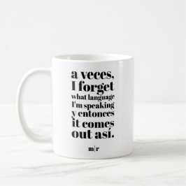 Funny Se Habla Spanglish Proud Latino Schwarz-weiß Kaffeetasse