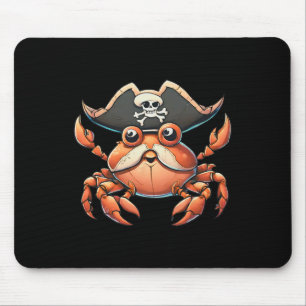 Funny Sea Creature Ocean Pirate Crab Jagd Saille Mousepad