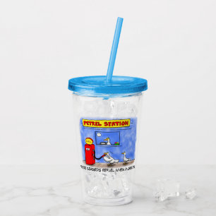 Funny Sea Gulls Cartoon Spaß Acryltrinkbecher