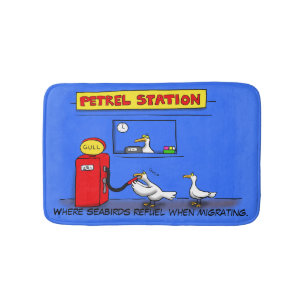 Funny Sea Gulls Cartoon Spaß Badematte