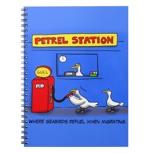 Funny Sea Gulls Cartoon Spaß Notizblock (Vorderseite)