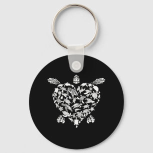 Funny Sea Turtle Gift Men Women Cool Turtles Hear Schlüsselanhänger