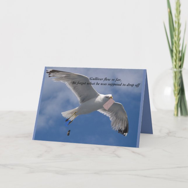 Funny Seagull Geburtstagskarte Karte (Vorderseite)