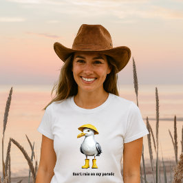 Funny Seagull in Rain Boots - Beach Spaß Tri-Blen Tri-Blend Shirt