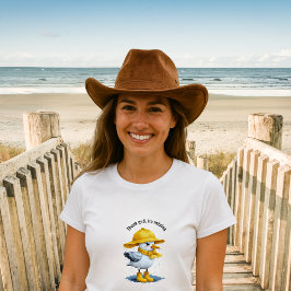 Funny Seagull in Rain Boots - Beach Spaß Tri-Blend Shirt