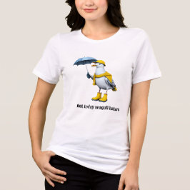 Funny Seagull in Rain Boots - Beach Spaß Tri-Blend Shirt
