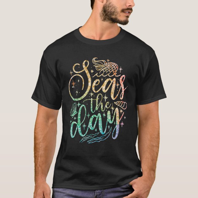 Funny Seas The Day Geschenk für Frauen Coole Meerj T-Shirt (Vorderseite)