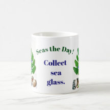 Funny "Seas the Day! Meerglas sammeln." Baum