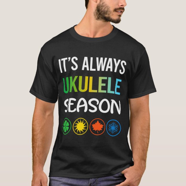 Funny Season Ukulele  T-Shirt (Vorderseite)