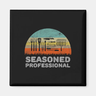 Funny Seasoned Beruflich Barbecue Pub Magnet