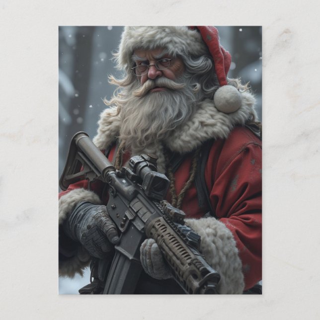 Funny Second Amendment Weihnachten Postkarte (Vorderseite)
