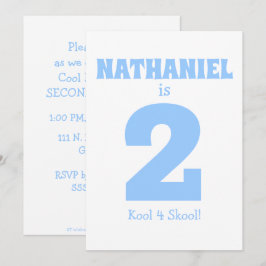 Funny Second Birthday 2-jähriger Junge zu Cool Einladung