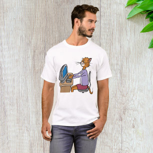 Funny Secretary Cat Cartoon Büro Humor T-Shirt