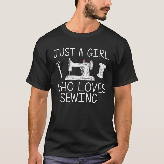 Funny Seeing for Girls Kid Quilter Seamstress Quil T-Shirt (Vorderseite)