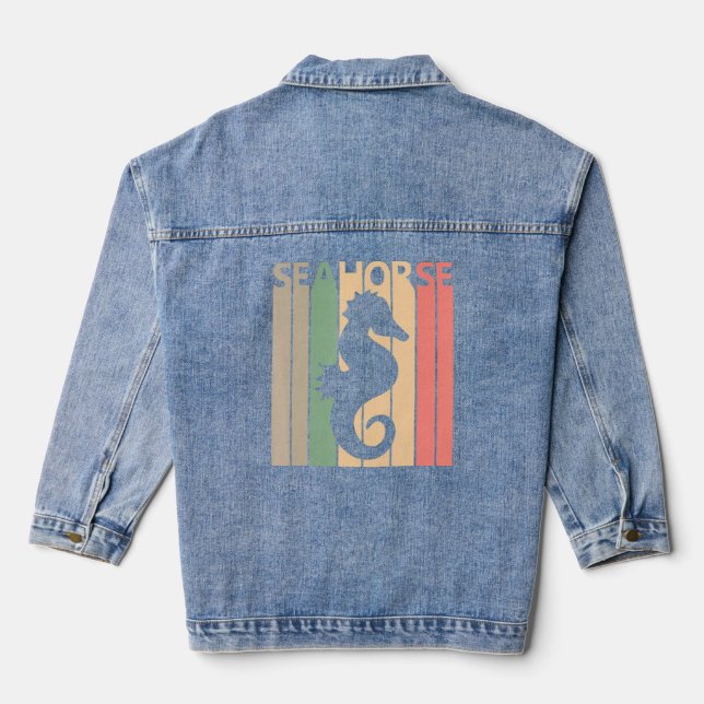 Funny Seepferd Costume Jeansjacke (Rückseite)