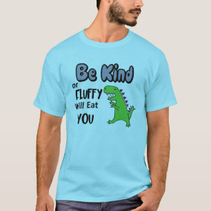 Funny Sei nett oder leise mit Essen du Trex Dinosa T-Shirt