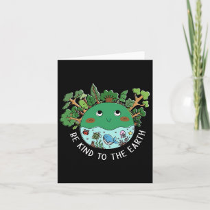 Funny Sei nett zum Planeten Natur Baumart Erde Karte